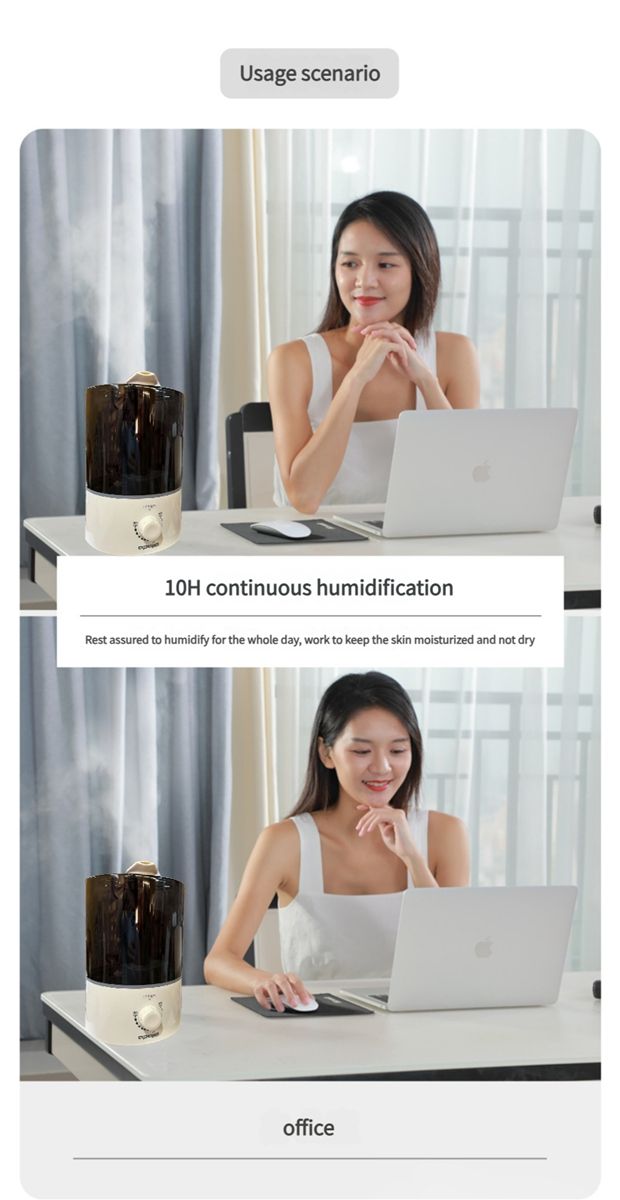 Apajia Humidifier bedroom small humidifier large capacity spray purification antibacterial intelligent humidification air humidifier