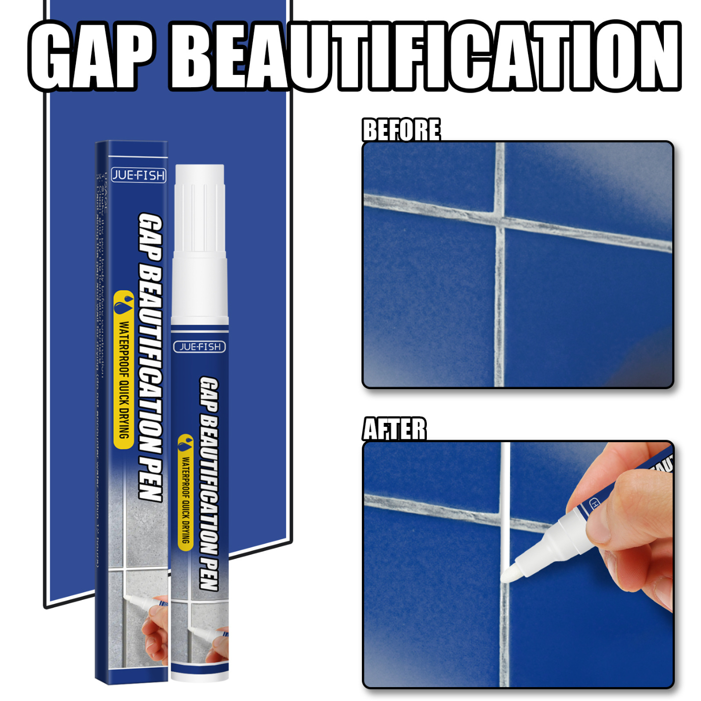 Gap Beautification Pen Tile Refill Agent Tile Sealer Repair Glue Waterproof Quick Drying For Tiles Floor Kitchen Bathroom Cleaner Tool