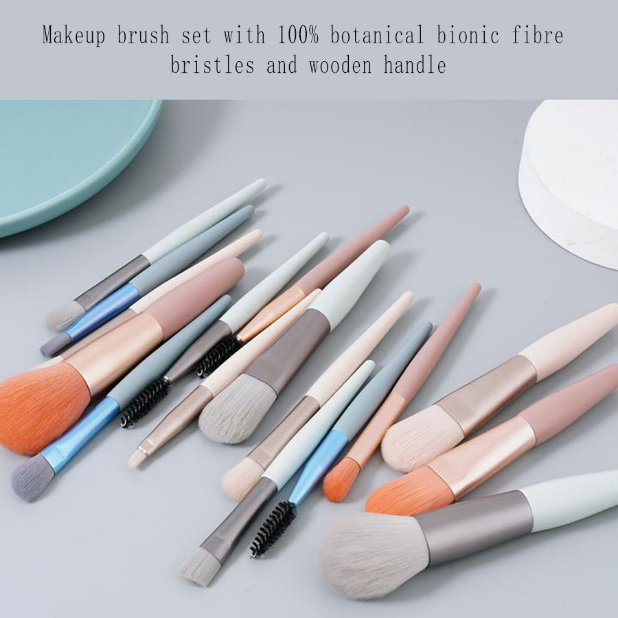 8 Mini Makeup Brushes Set Eye Shadow Brush Concealer Powder Brush Portable Soft Bristle Brush Set Beauty Tools