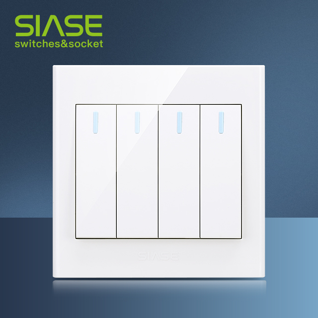 2 Way Push Button Wall Switch Power Socket