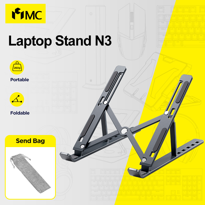 N3 Portable Laptop Stand Aluminium Foldable Stand Compatible with 10 to 15.6 Inches Laptops For Macbook Lenovo DELL