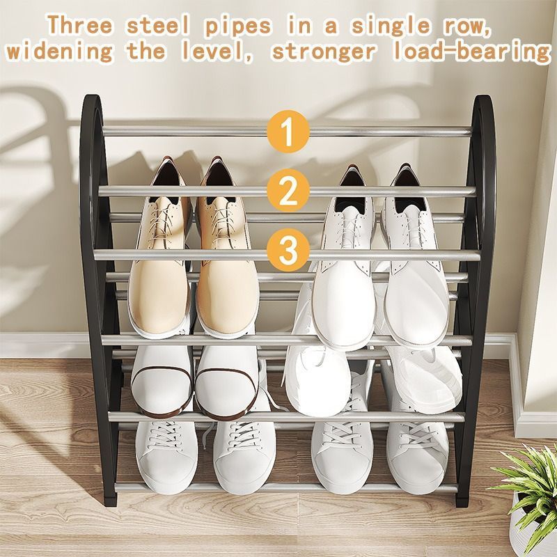 41*19*57 cm Multi layer steel pipe shoe rack CRRSHOP Small shoe rack and shoe cabinet Storage rack black pink blue grey white shoe rack