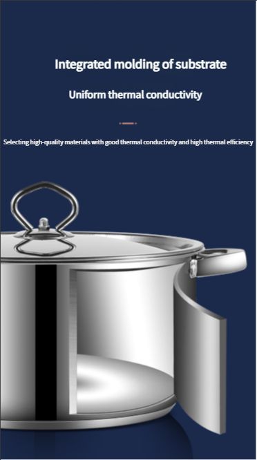 15-piece Stainless steel pot set thick composite bottom silver Cooking Pots frying pan soup pot milk pot spoon soup spoon stir fry spoon cookware set