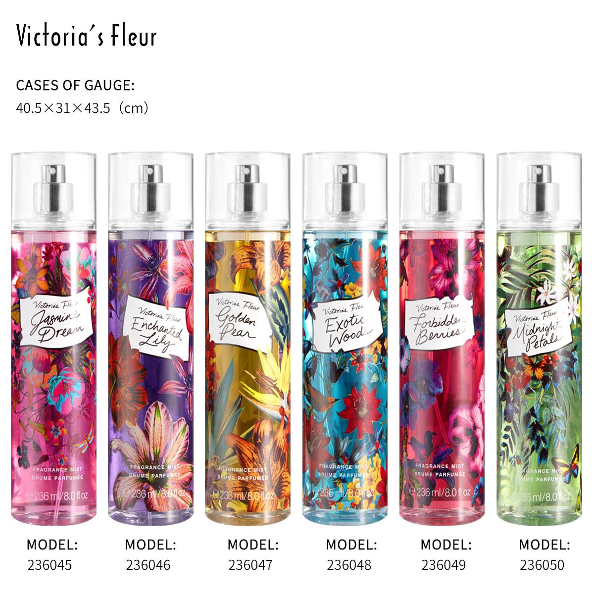 Victoria Women's Perfume Body Spray, 236ml Long-lasting Light Fragrance Floral and fruity No-man's Land Rose Fresh Fragrant