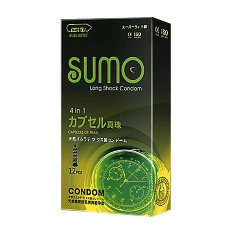 Japanese SUMO, SUSU Long Shock Condoms 12PCS,  4-in-1 Pleasure, Ultra-Thin & Warming Best Price in GH!"