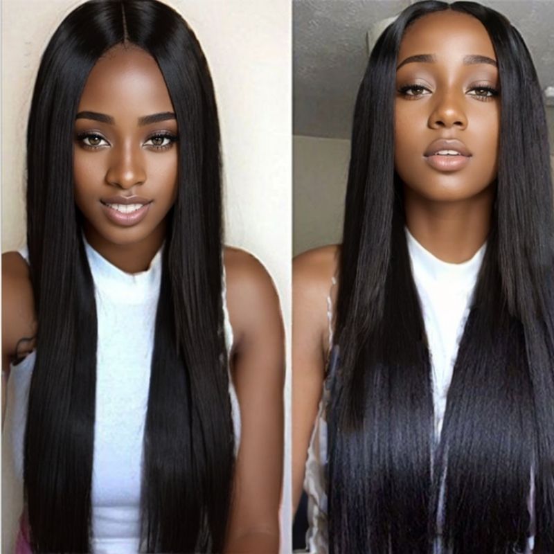 Wigs Long straight hair medium differentiation fiber headband CRRSHOP wig Straight wave 27 inches black ,dark brown wigs 