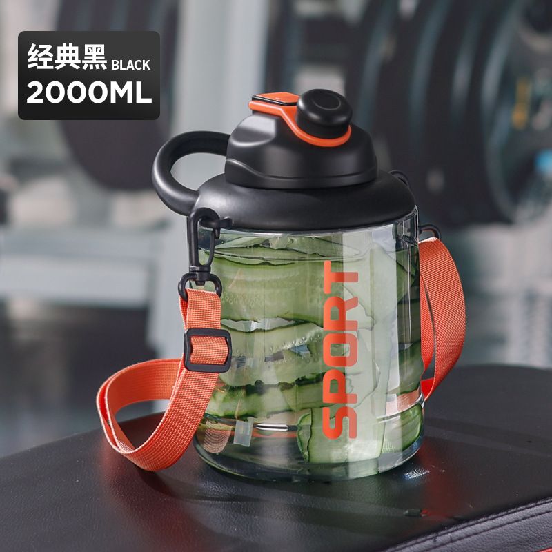 Large capacity water cup men ton ton bucket summer sports fitness outdoor with handle kettle heat resistant pot cup s23-62