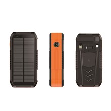 40000 mAh solar powered hand crank charger with built-in cable wireless charging PD 22.5W fast charging mobile power bank

