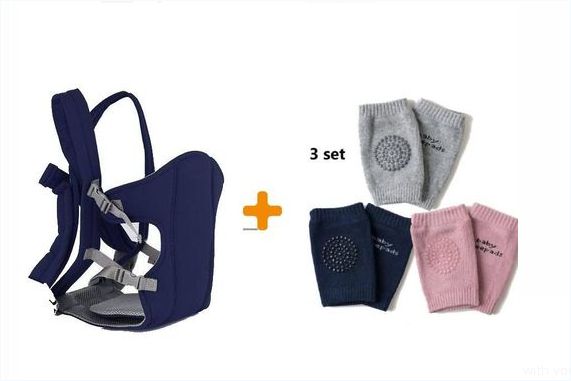 Infant Baby Carrier+3 PCS Baby Crawling sock
