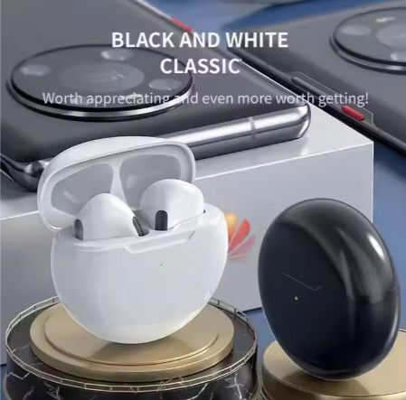 PRO 6 Mini Wireless Earbuds Portable TWS In-Ear Headphones for Sports Waterproof with Comfortable Form Factor