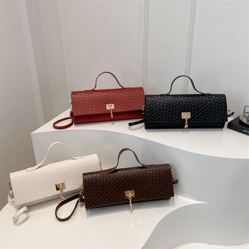 New Woven Texture Fashion Handbag, Minimalist Style Shoulder Bag & Crossbody Bag, Personalized Women Small Square Bag