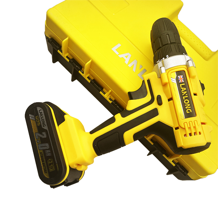 10MM 21V Square Box Battery Lithium Drill Electric Drill Professional Hand Rechargeable Cordless Drill Machine 21V/E-1303
