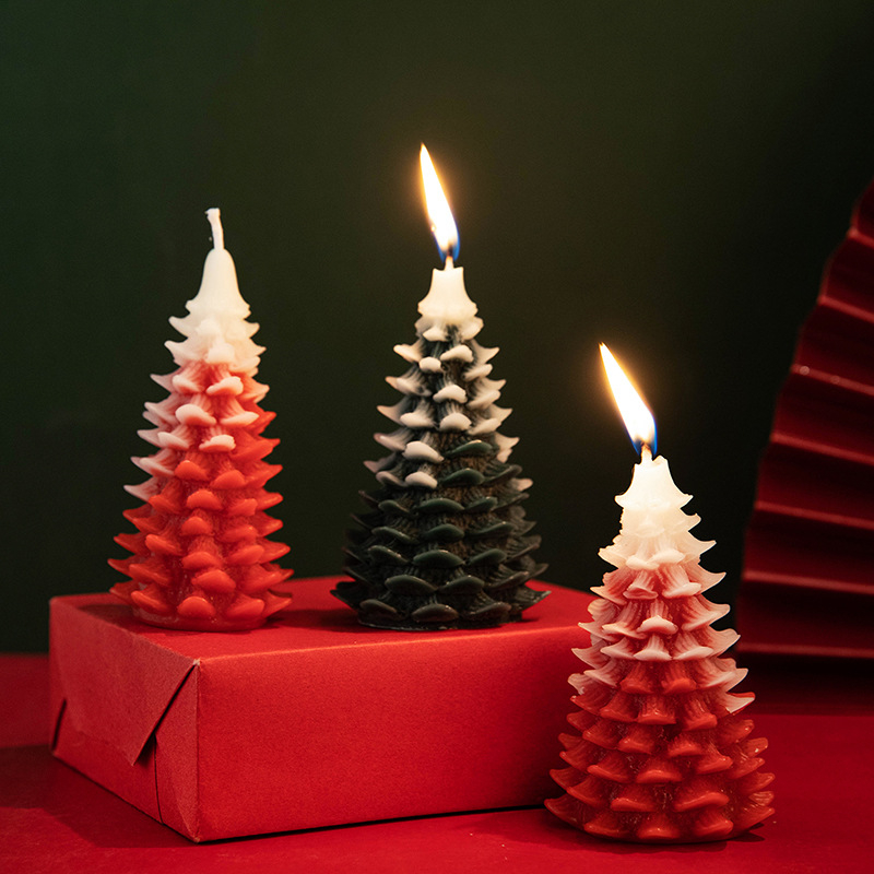 E56096 Christmas Candles DIY Creative Festival Party Christmas Tree Decoration Scented Candles Souvenir Gift INS Shooting Props 2023