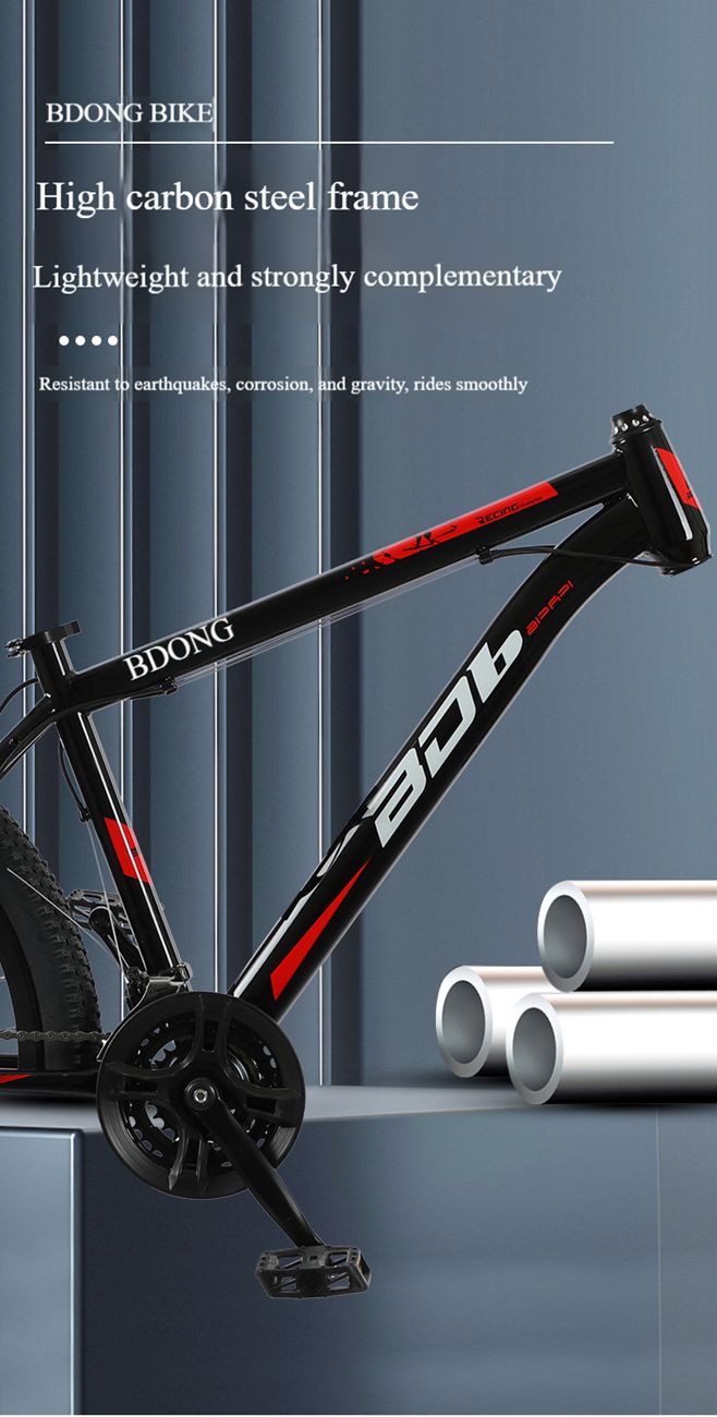 Mountain bike adult 24-inch 26-inch men's variable-speed mountain bike 27-speed men's off-road bicycle