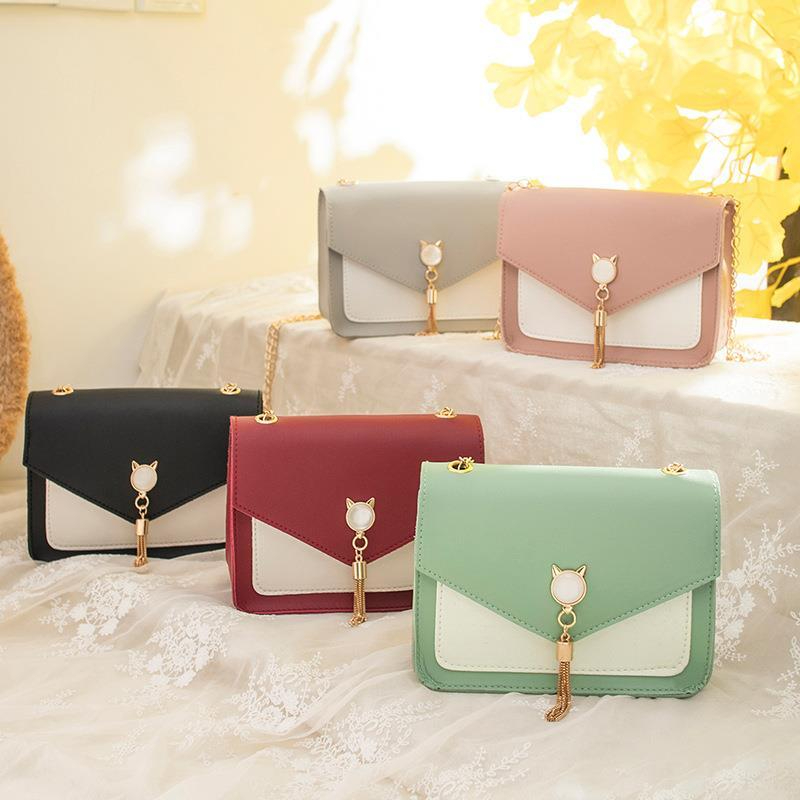 Fashion all-match change ins small square chain one-shoulder women's bag messenger junior high school students Korean version of the net red
