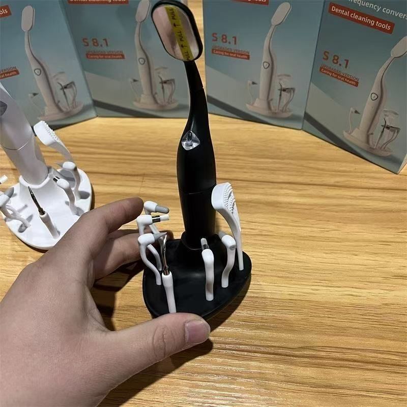 Sonic frequency conversion light guide vibration five-headed teeth tooth gap cleaning tooth cleaning instrument