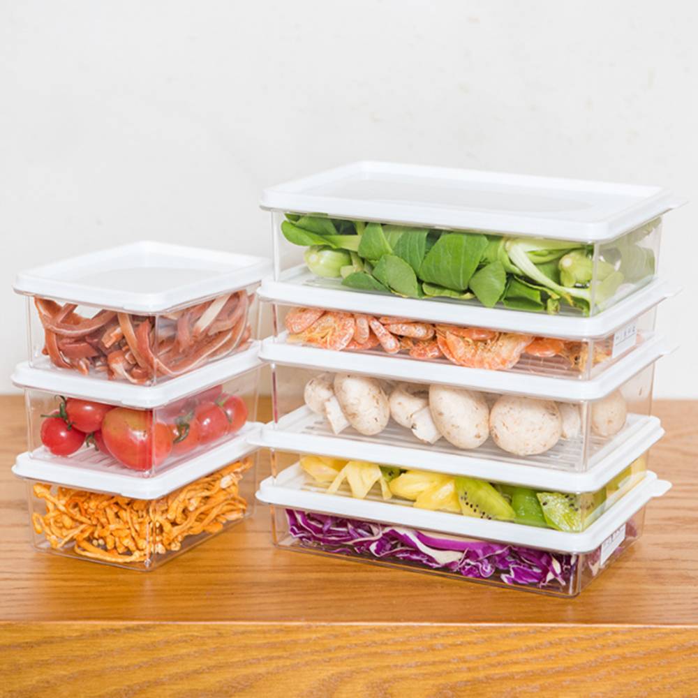 N-963852 Transparent Storage Box Fresh Keeping Food Container With Lid Kitchen Home Refrigerator Organizer Fridge Storage Boxes