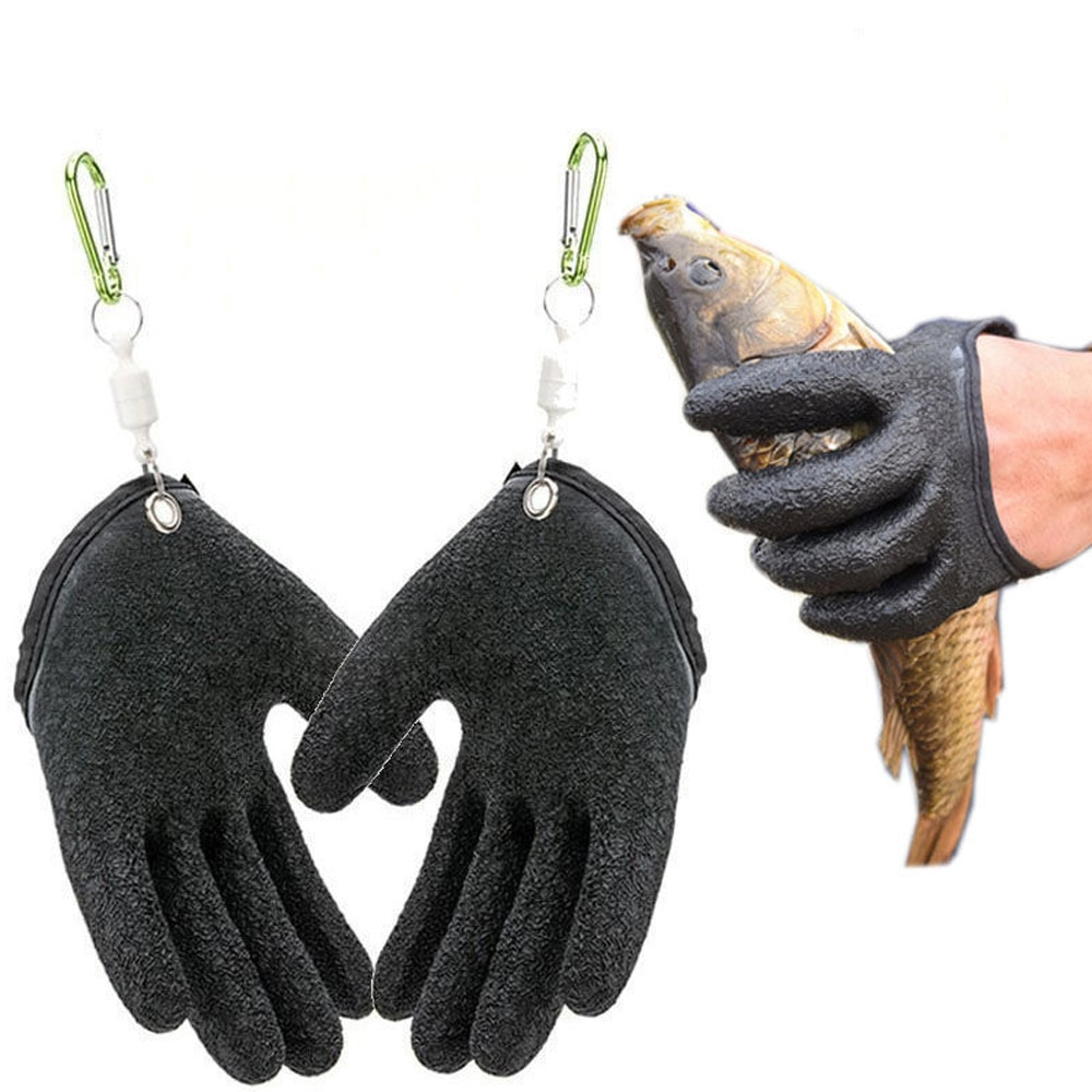 1pcs Left Or Right Professional Catch Fish Latex Hunting Gloves Fishing Glove Antiskid Protect Hand Puncture Scrapes Fisherman