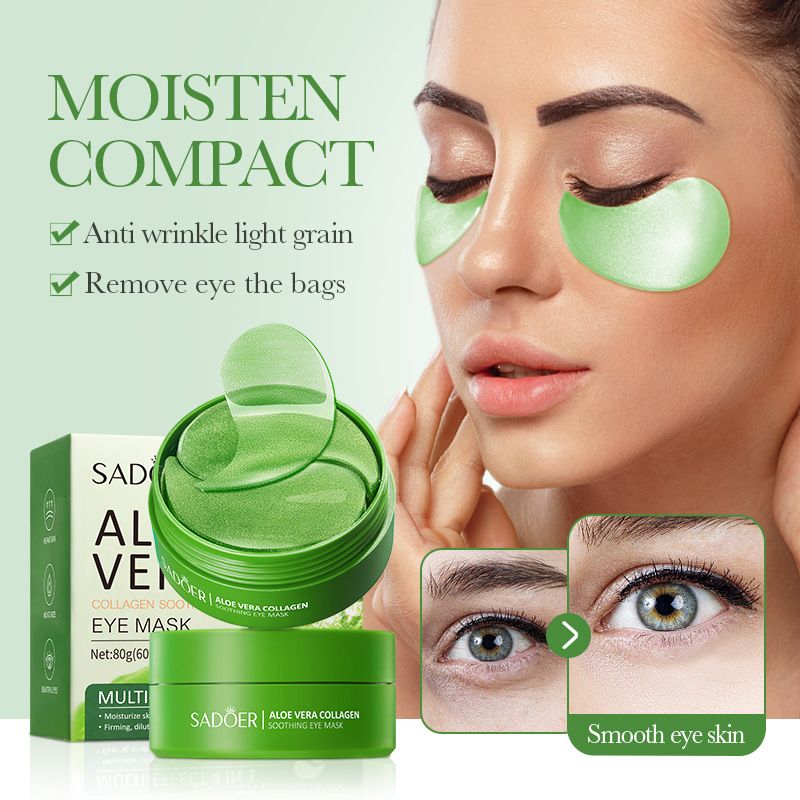 Aloe Vera eye Mask SADOER Collagen improves dark circles and bags under the eyes