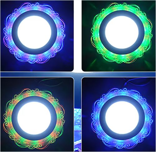 6+3W;12+4W, 18+6W Design surface mounted round RGB Remote Control flower frame indoor bedroom hotel lighting led panel light
