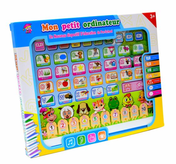 French English Spanish Arabic Talking Learning Book for Kids 2 3 4 5 6 Years Old, Learn French Interactive Audio Sound Books for Toddlers, Francais Educational Electronic Toys, Bilingual Musical Toy New French English finger-pointing reading children's smart learning toy voice calligraphy e-book