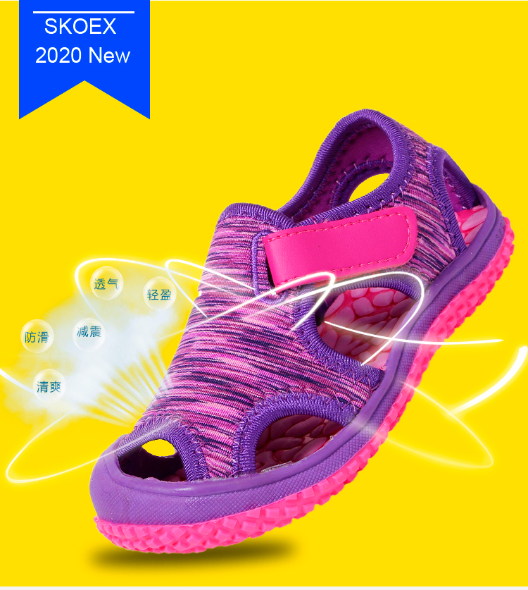 Boys Girls Sandals Childrens Aqua Sport Sandals Soft Non-slip Shoes Kids Outdoor Beach Water Shoes