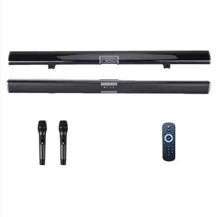ALENGS Soundbar Wireless Bluetooth Subwoofer Sound Bar Speaker For TV Home Theatre System With Microphones
