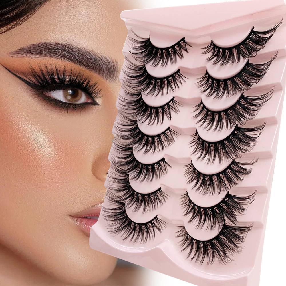 Ladies eyelashes 7 pairs of European and American explosive false eyelashes XF8