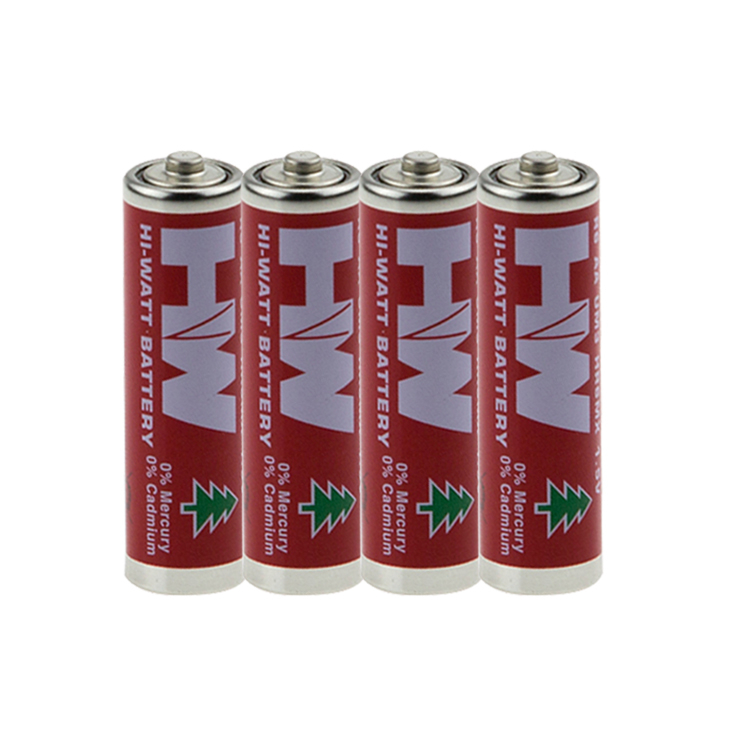 HW AA Batteries Blister Hanging Packing, Lasting Power Double A Battery Carbon Double A Battery Ideal for Household and Office Devices 4 Count(HR6MX B4)