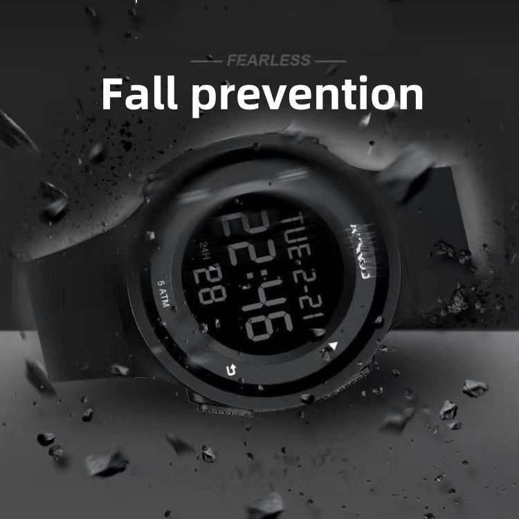 Wrist Watch Waterproof luminous electronic watch Multi functional sports watch CRRSHOP men women Trendy and minimalist watch waterproof Durable to fall Date display Stopwatch timing Alarm mode 