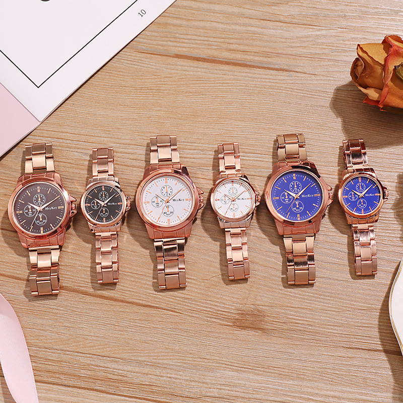 28032# Men's Fashion Business Stainless Steel Analog Quartz Wrist Watch for Unisex Couple