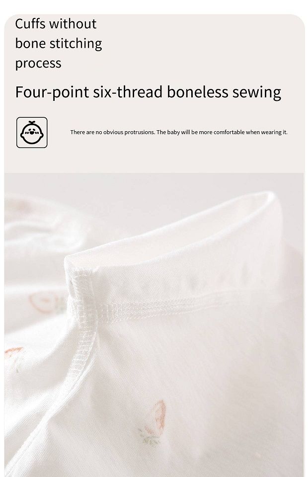 Newborn Ice Ceramic Cotton Kimono Top, No Bone Stitching Baby Half-Back Shirt, Breathable Wrap-Around Top with Magic Tape, Double Belly Protection, 52-59cm