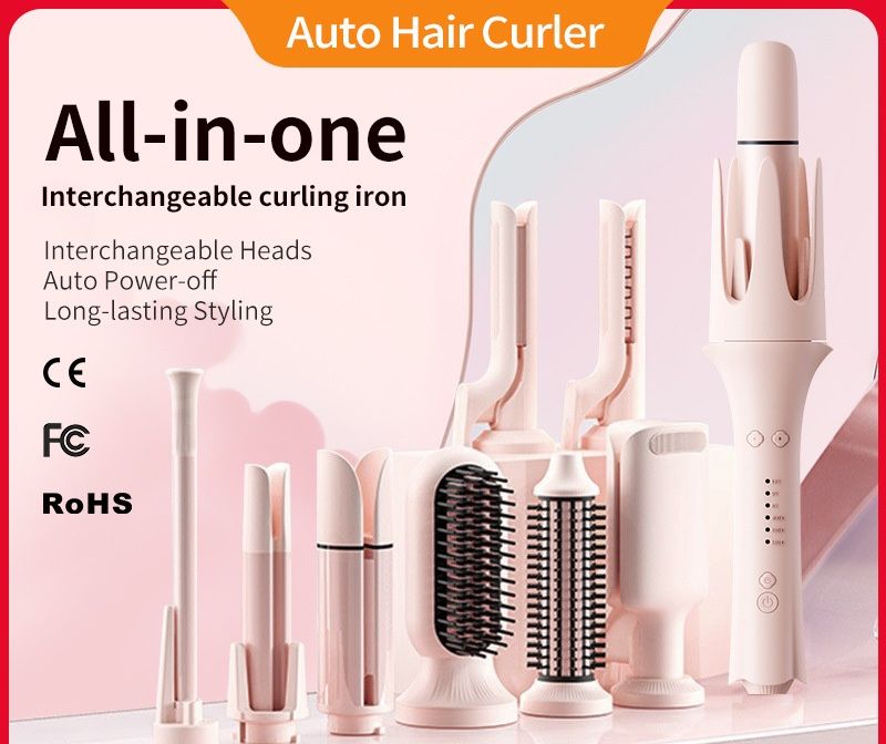 New MultiinOne Automatic Rotating Hair Curler, Builtin NegativeIon Care Function, Create Smooth Large Wave & Big Curl Hairstyles, UserFriendly Operation Design, Practical Household Hair Styling Gadget for Daily DIY Hairstyle Making