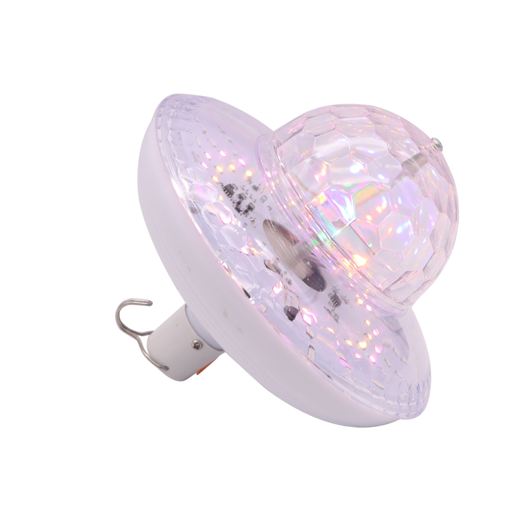  AUNONT E27 LEDcrystal magic lights, Bluetooth music lights, mini RGB flying saucer colorful small magic balls, DJ lights KTV lights