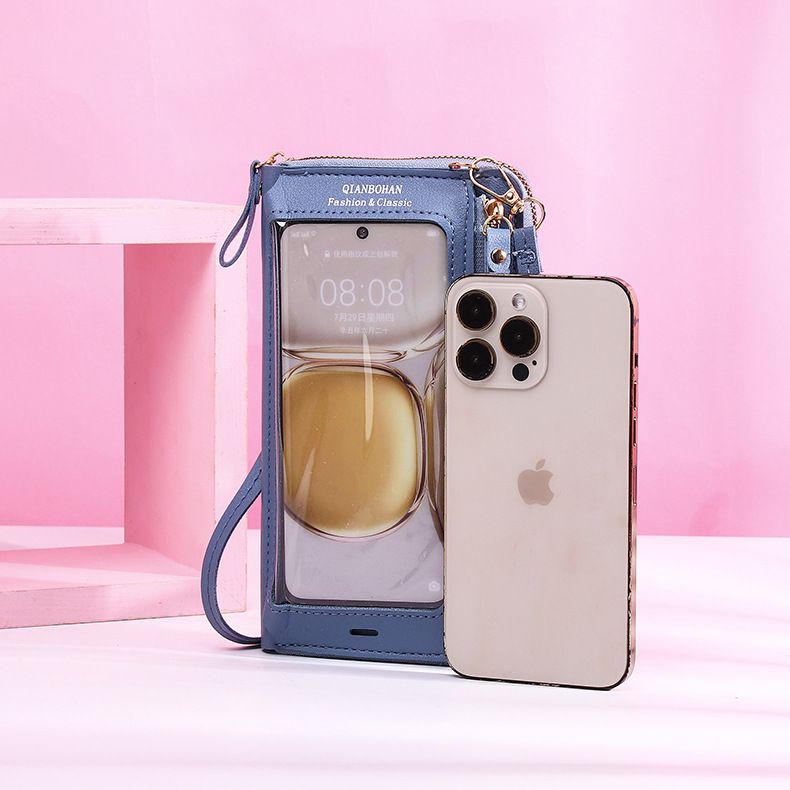 New Arrival Transparent Phone Pouch for Women, Touchscreen Compatible, Multi-Functional Crossbody Purse Wallet for Students
