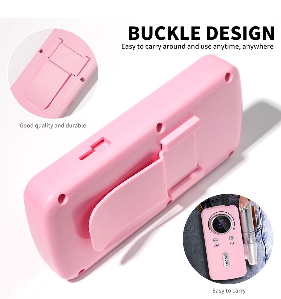 DMJ-V1 45000RPM Professional Rechargeable Electric Nail Drill Machine Portable Cordless Nail File For Acrylic Gel Nails Remove