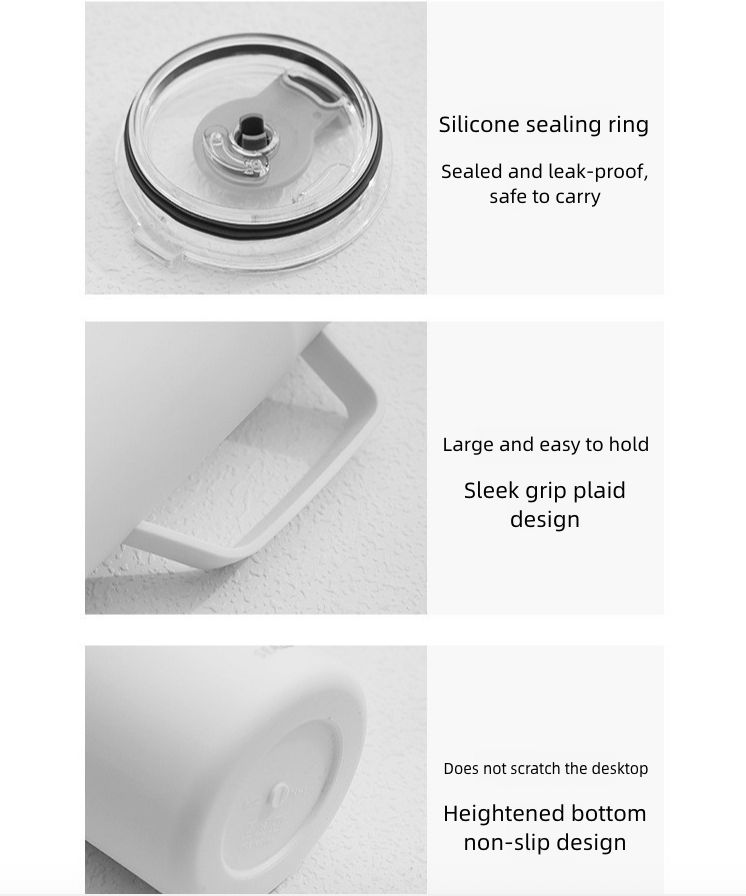 Ins Style Stainless Steel Coffee Cup Portable Insulated Water Cup Stainless Steel Cup Sealed with Lid Mark Cup Kitchen Dining Dinnerware Coffee Cups Mugs