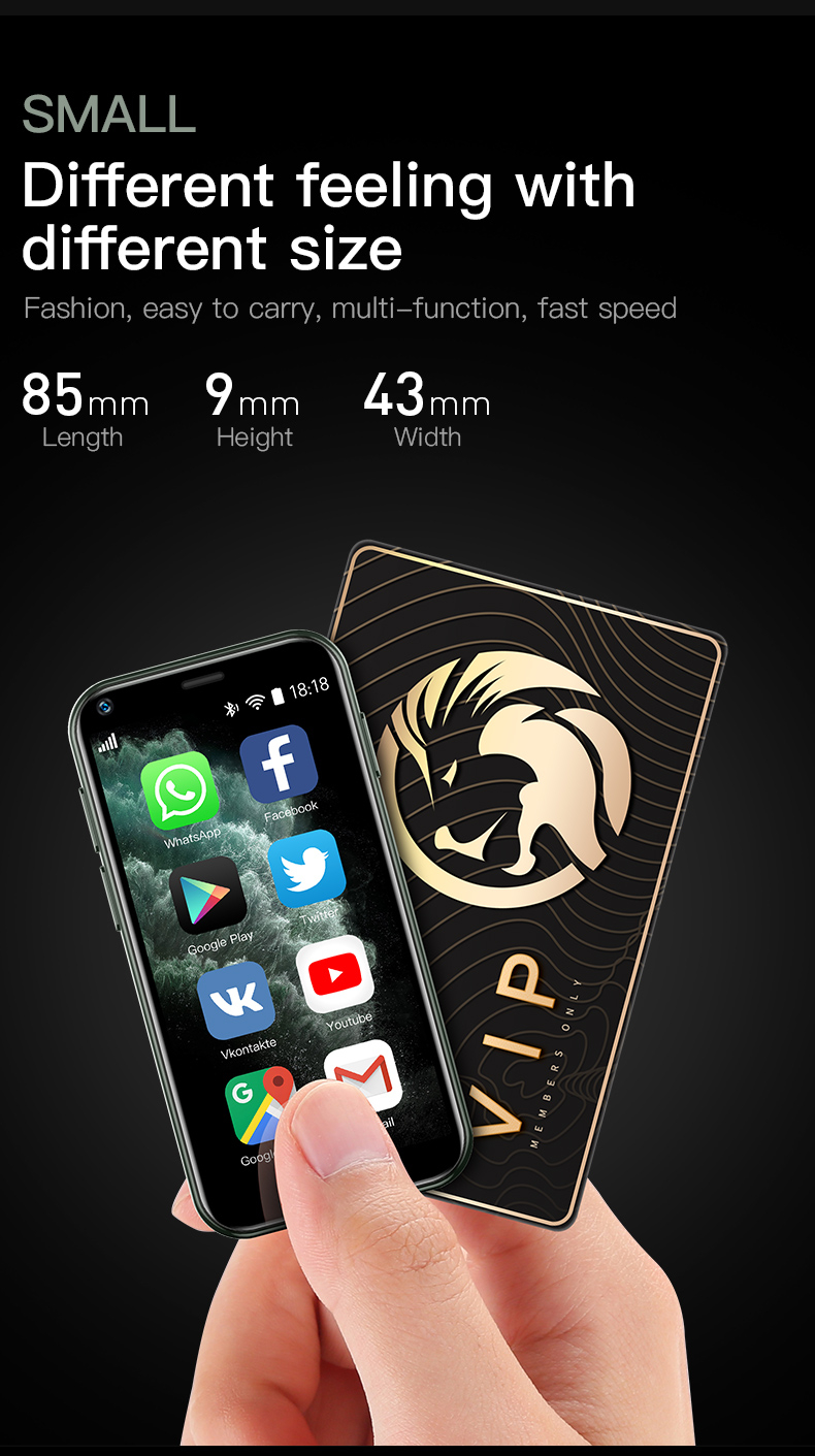 SOYES XS11 Mini Android 6.0 Cell Phones With 3D Glass Slim Body HD Camera Dual Sim Quad  Core Google Play Market Cute Smartphone