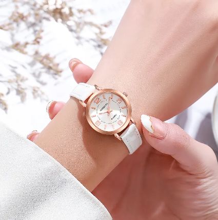 High-Quality Luxury Quartz Watch Round Woman Business Watches Girls Wrist Watch