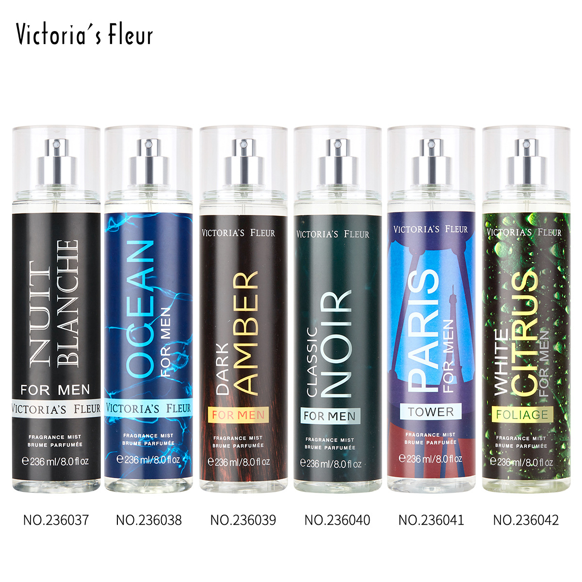 Victoria's Fleur 236ml Men Perfume Body Spray, Floral and Fruity Fragrance Body Fragrance Spray Mist for Men