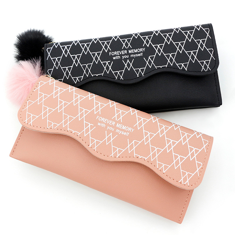 R527 New Fashion Card Package Pink Long Zipper Female Women Clutch Wallet for Women
