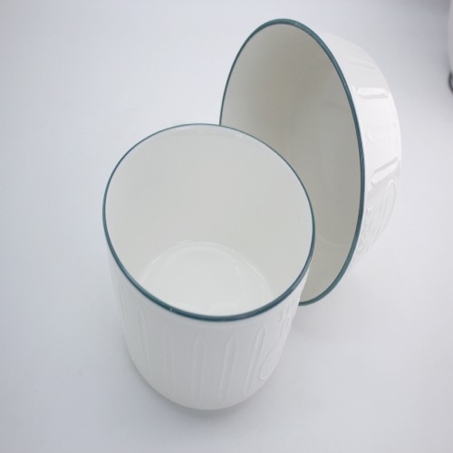 Luxury household ceramic porcelain tableware - Non-slip pattern design dish noodle soup bowl - XC-13 / XC-14 / XC-15 / XC-16
