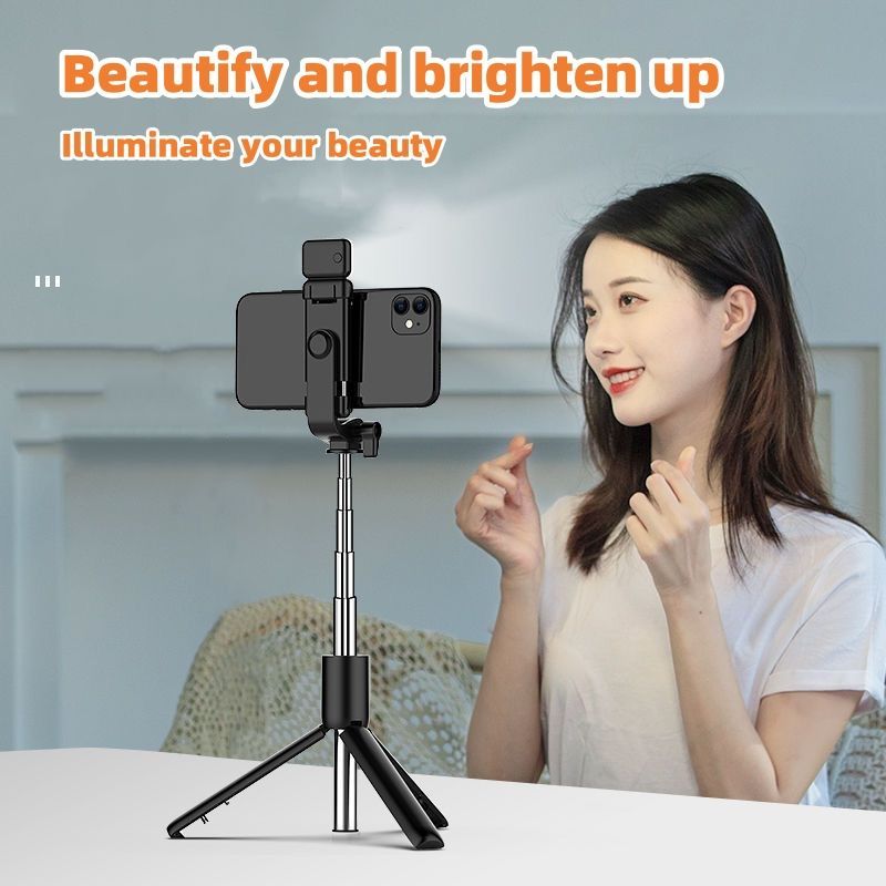 Selfie stick F210 Anti shake selfie stick, Bluetooth remote control, tripod, multifunctional CRRSHOP Digital Phone Parts Beautify and brighten up