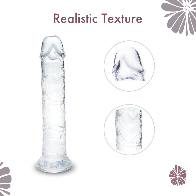 Adult Toy, Sex Toy, Silicone Dildo for Women, Hands-free with Suction Cup, Fake Penis, Transparent