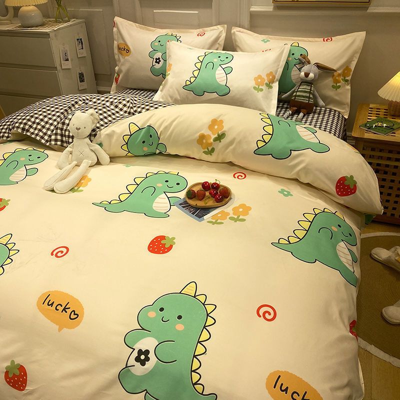 Three piece set Bed Sheet, Pillow, quilt cover, pillow core,4 piece set+ 2 pillow cores,three piece set+ 1 pillow core CRRSHOP 1.2 meter bed,1.5 meter bed,1.8 meter bed,2.0 meter bed