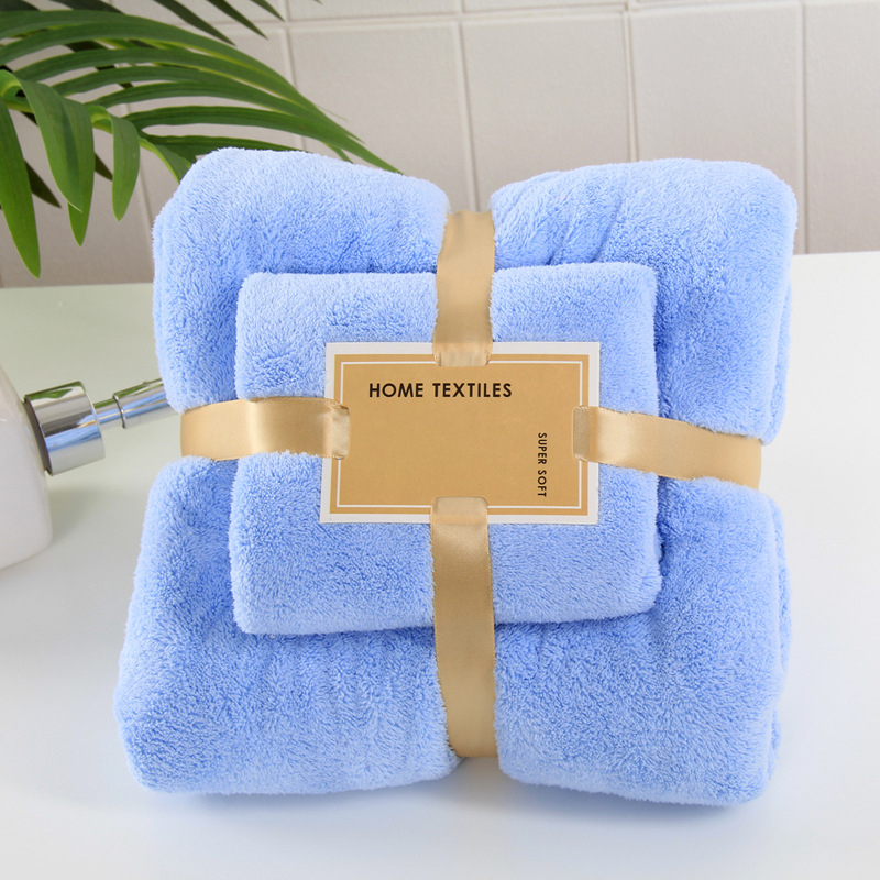Coral Fleece Absorbent Hair Swimming Face Hand Bath Towel Sets Microfibre Towels Bathroom Towels Microfiber Set
