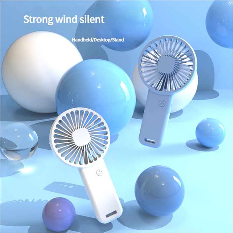 Handheld fan, usb charging small fan, portable mini dormitory desktop, silent gift logo