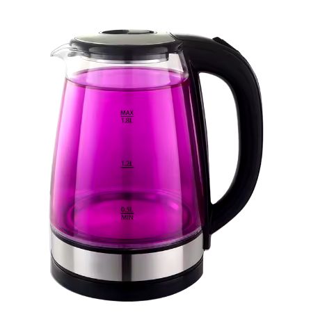 GELAIBO Kettle 1.8L with Blue LED Light Water Heater Electric Kettle Small Order Household Glass Color Box Smart Digital Glass Kettle 1500W - GLB-YC320A