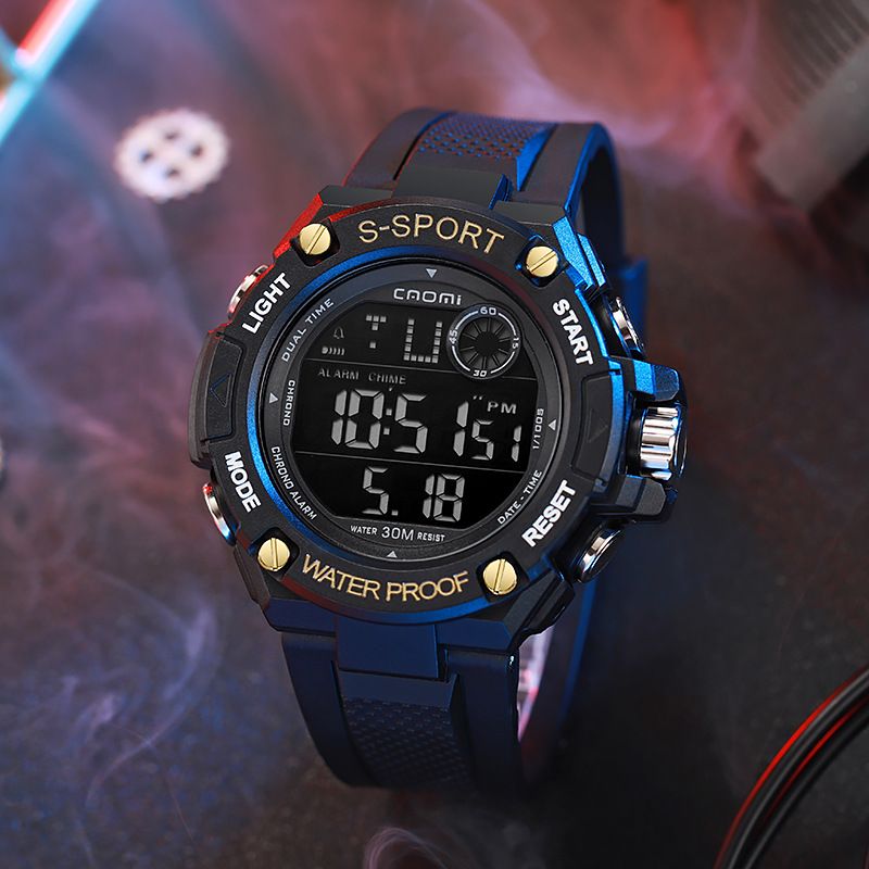 8017 Men's Sports Electronic Watch Outdoor Mountaineering Multifunctional Swimming 50m Waterproof Diver Watch