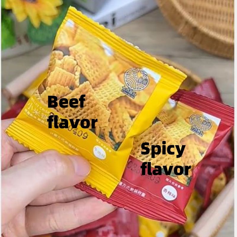 10 packs Crispy Xiaomi, Guoba, Potato Chips, Snacks, and Snacks - Internet famous puffed food CRRSHOP food nibble snack spicy